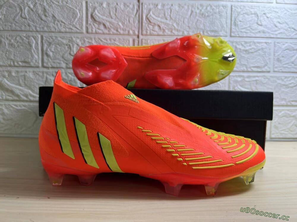 Men's Adidas Predator Edge.1 Low FG Firm Ground Low-Tops Football Boots - Orange/Yellow
