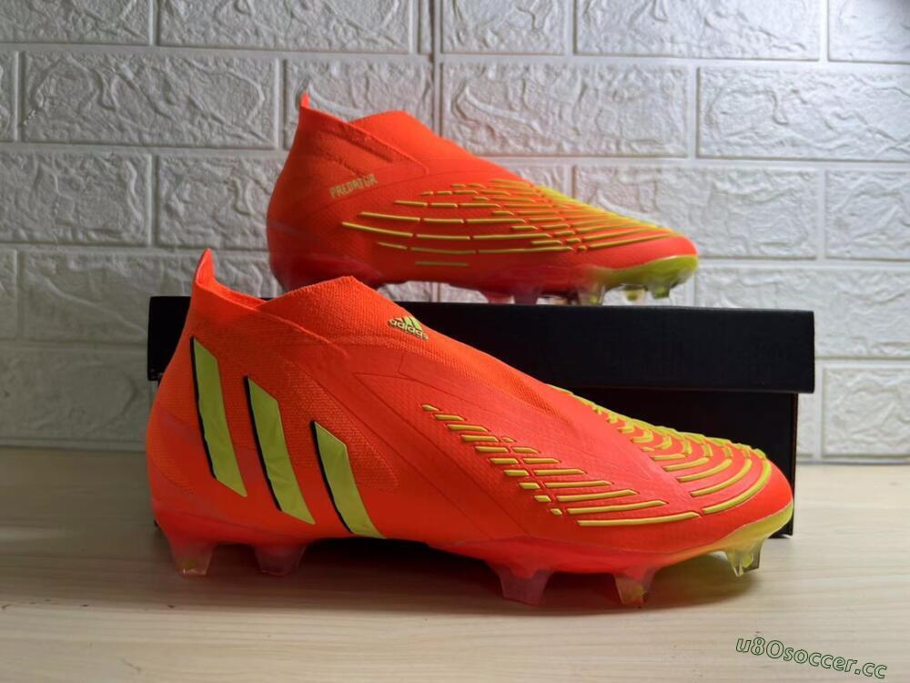 Men's Adidas Predator Edge.1 Low FG Firm Ground Low-Tops Football Boots - Orange/Yellow