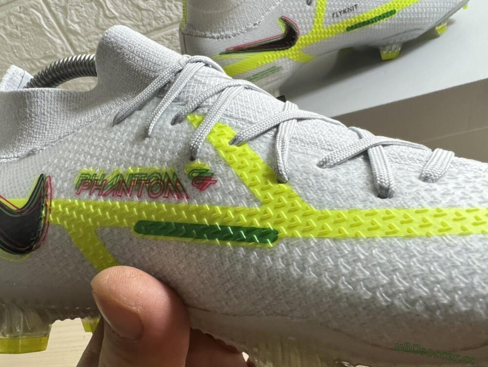 Men's Nike Phantom GT 2 DF Elite FG Firm Ground High-Tops Football Boots - White/Green