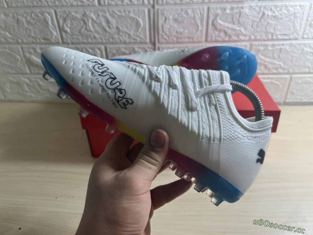 Men's Puma Future Z 1.3 Instinct MG Multi Ground Low-Tops Football Boots - White/Black