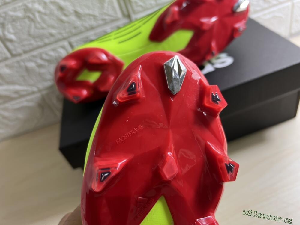 Men's Adidas Predator Edge Geometric.1 FG Firm Ground High-Tops Football Boots - Green/Red