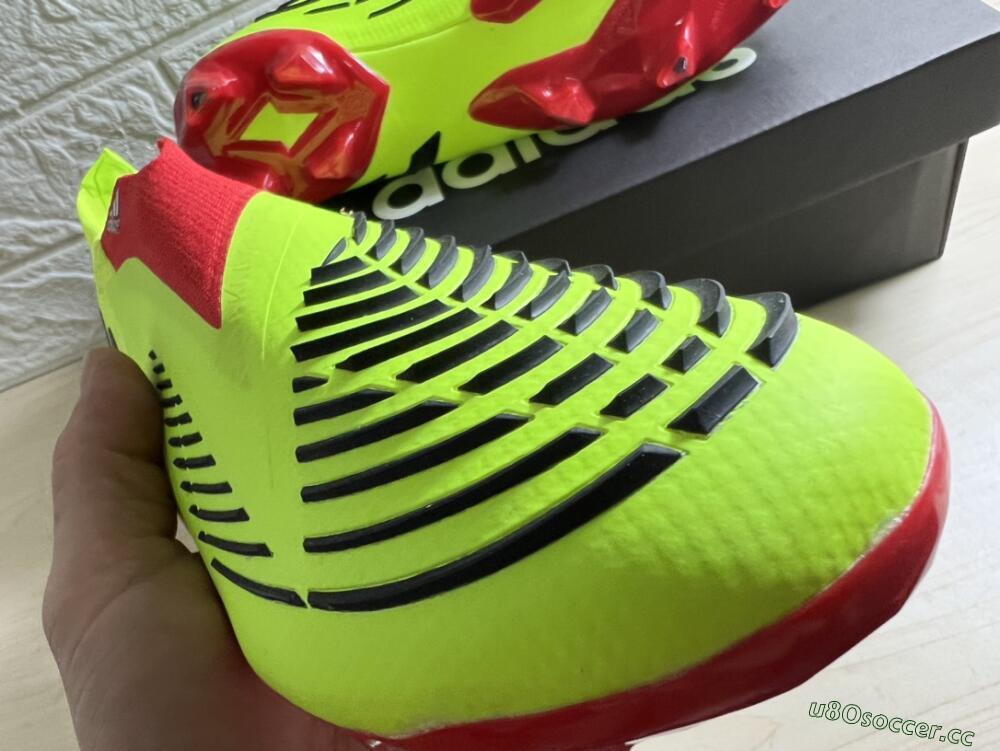 Men's Adidas Predator Edge Geometric+ FG Firm Ground High-Tops Football Boots - Green/Red