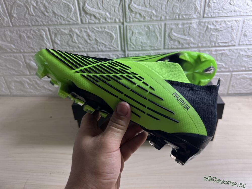 Men's Adidas Predator Edge Geometric+ FG Firm Ground High-Tops Football Boots - Green/Black