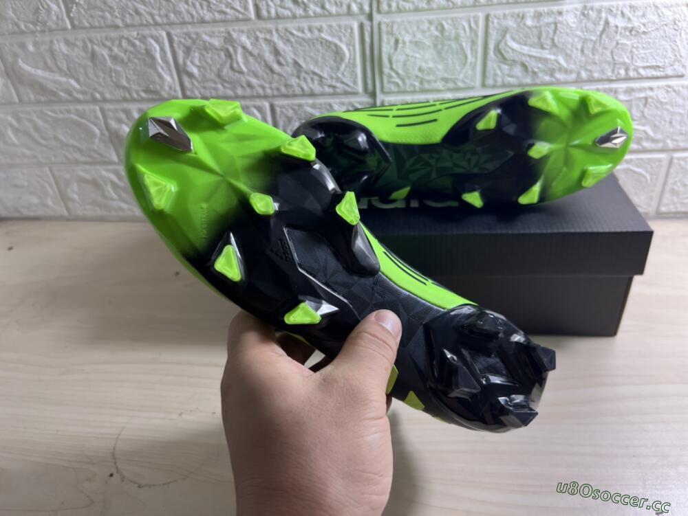 Men's Adidas Predator Edge Geometric+ FG Firm Ground High-Tops Football Boots - Green/Black