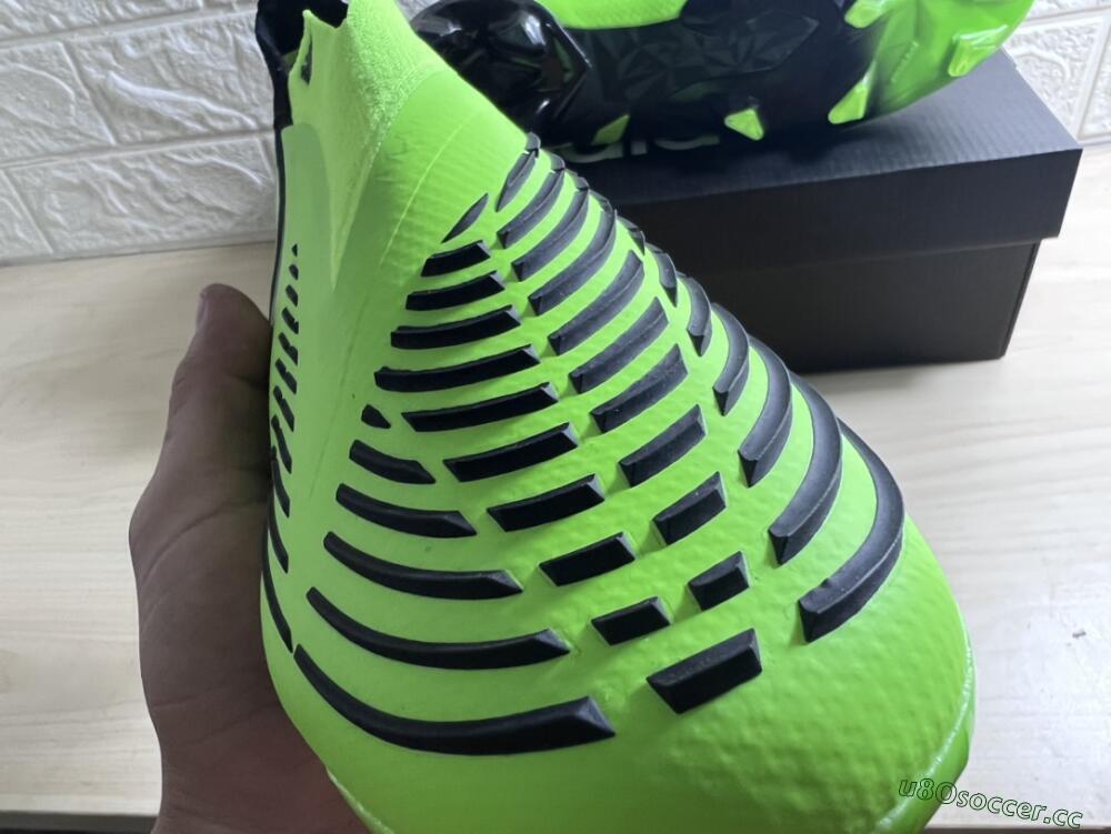 Men's Adidas Predator Edge Geometric+ FG Firm Ground High-Tops Football Boots - Green/Black