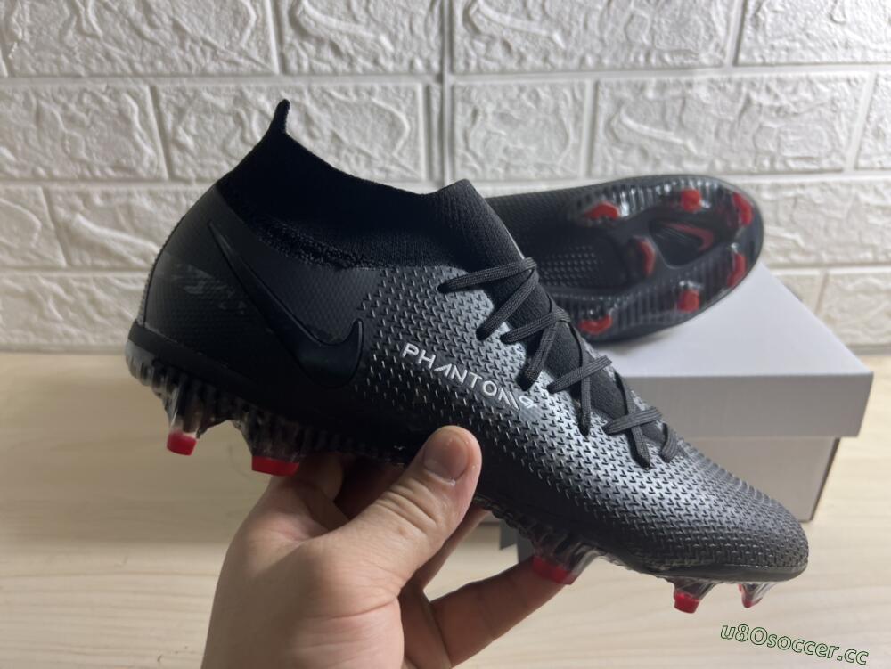 Men's Nike Phantom GT 2 DF Elite FG Firm Ground High-Tops Football Boots - Black