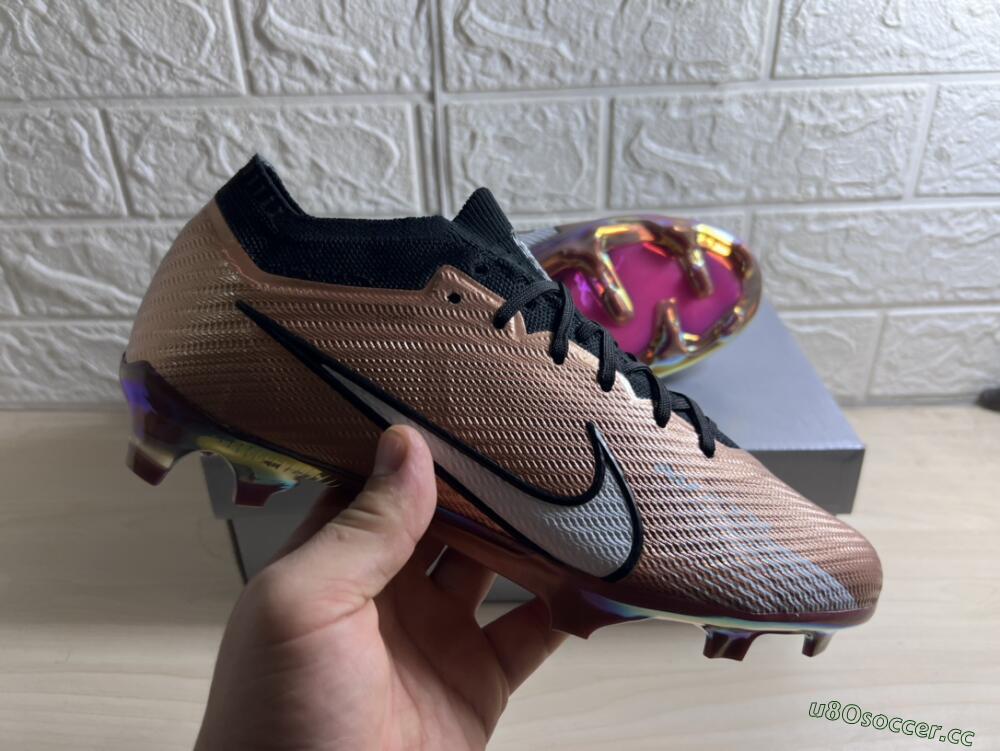 Unisex Nike Air Zoom Mercurial Vapor 15 Elite FG Firm Ground Low-Tops Football Boots - Gold/White/Black