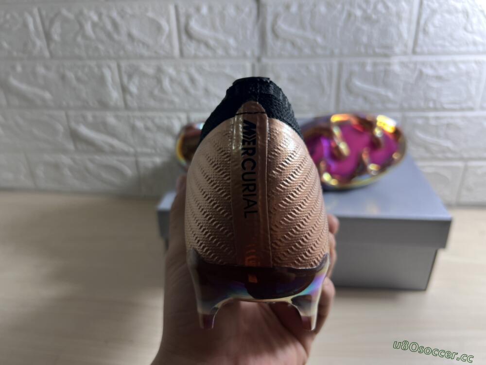 Unisex Nike Air Zoom Mercurial Vapor 15 Elite FG Firm Ground Low-Tops Football Boots - Gold/White/Black