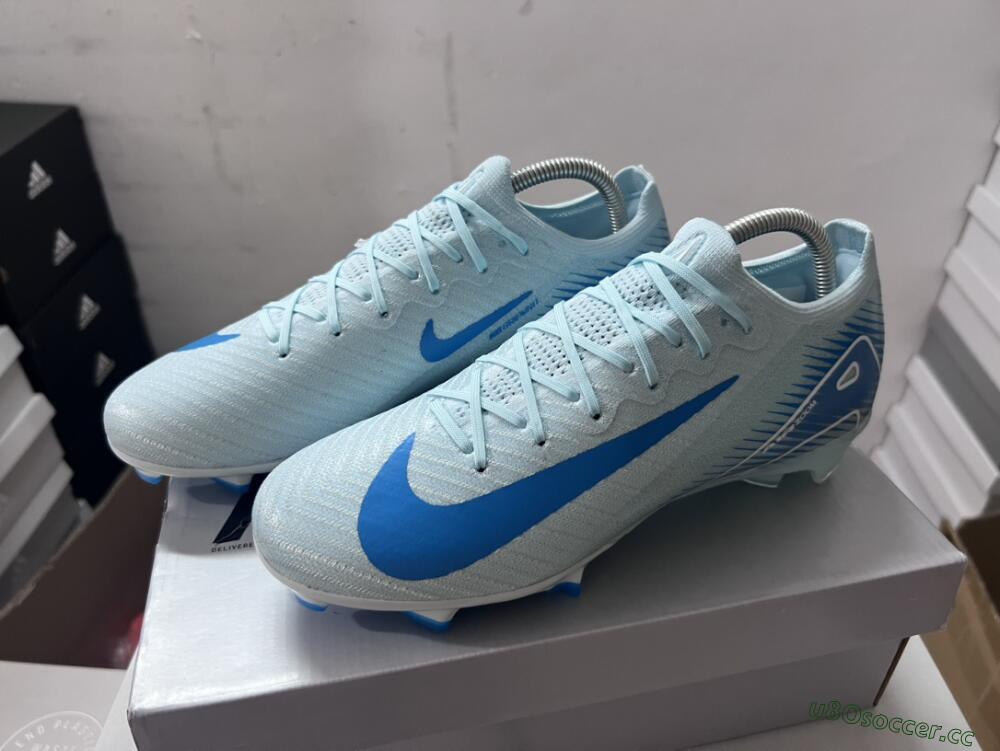 Men's Nike Air Zoom Mercurial Vapor 16 Elite FG Firm Ground Low-Tops Football Boots - Jade/White