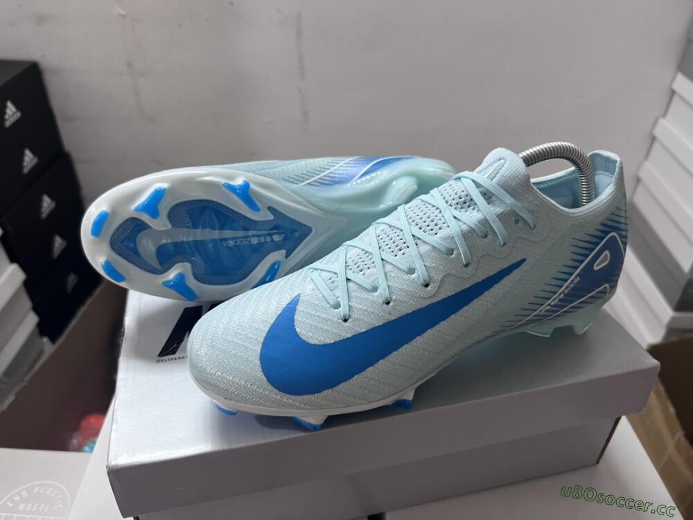 Men's Nike Air Zoom Mercurial Vapor 16 Elite FG Firm Ground Low-Tops Football Boots - Jade/White
