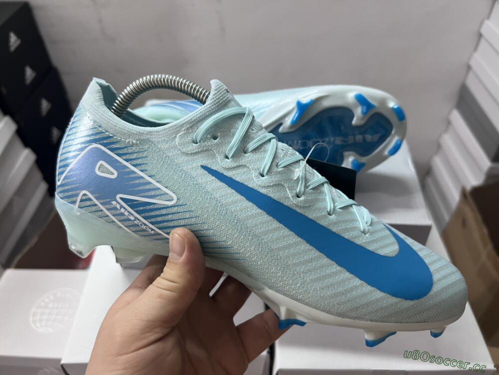 Men's Nike Air Zoom Mercurial Vapor 16 Elite FG Firm Ground Low-Tops Football Boots - Jade/White
