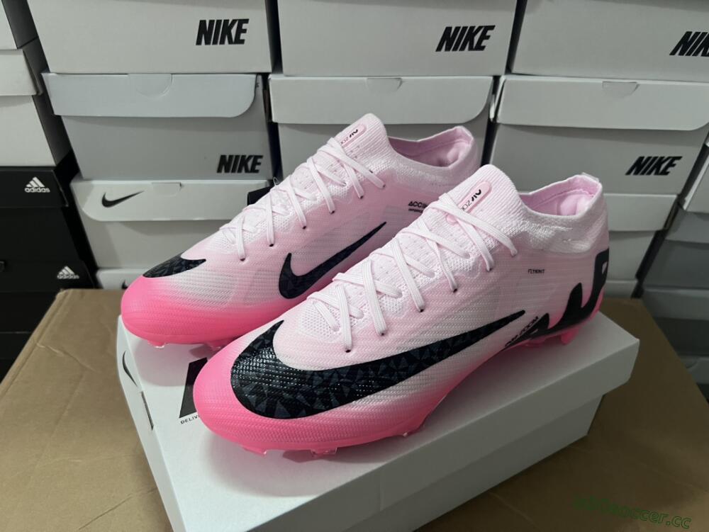 Unisex Nike Air Zoom Mercurial Vapor 15 Elite FG Firm Ground Low-Tops Football Boots - Pink/Black