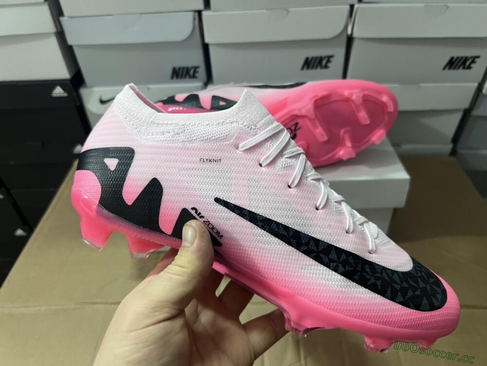 Unisex Nike Air Zoom Mercurial Vapor 15 Elite FG Firm Ground Low-Tops Football Boots - Pink/Black