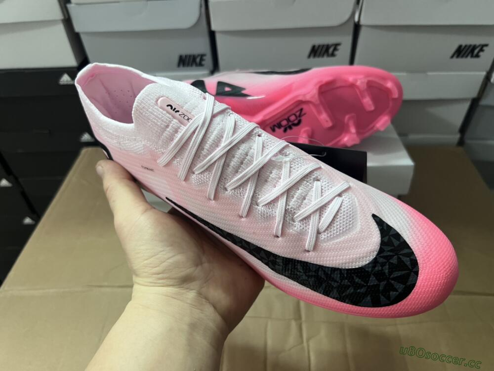 Unisex Nike Air Zoom Mercurial Vapor 15 Elite FG Firm Ground Low-Tops Football Boots - Pink/Black