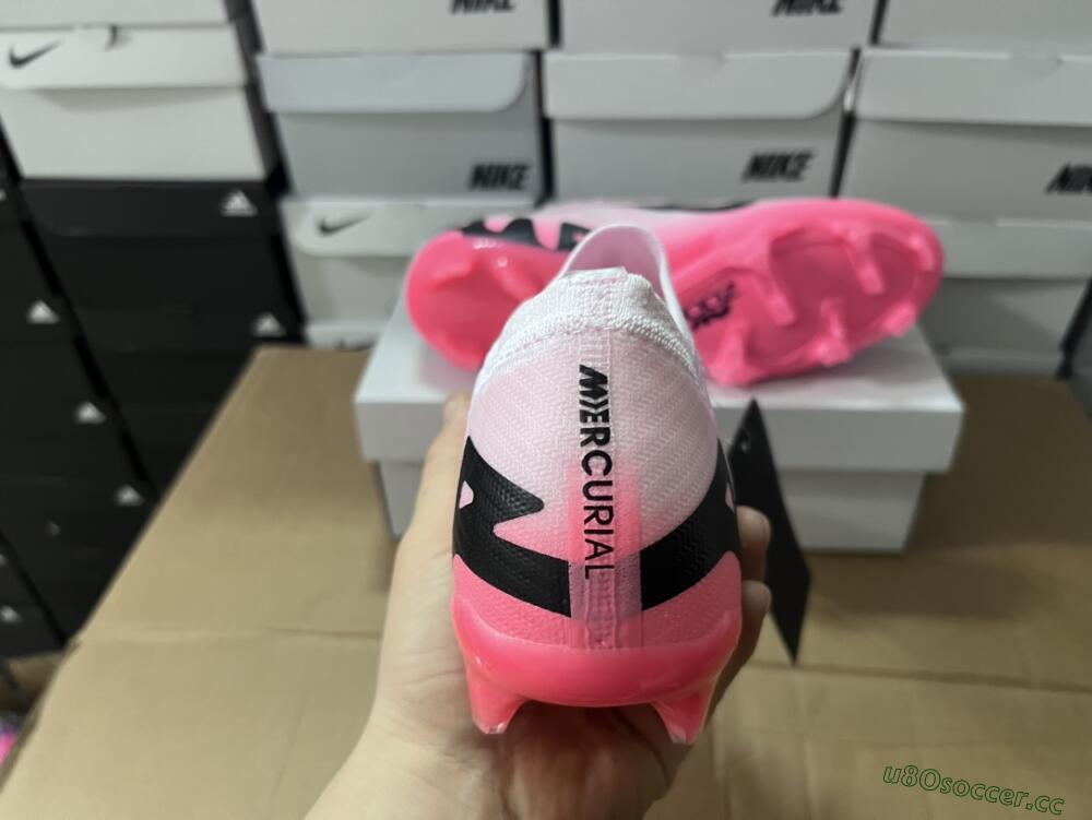 Unisex Nike Air Zoom Mercurial Vapor 15 Elite FG Firm Ground Low-Tops Football Boots - Pink/Black