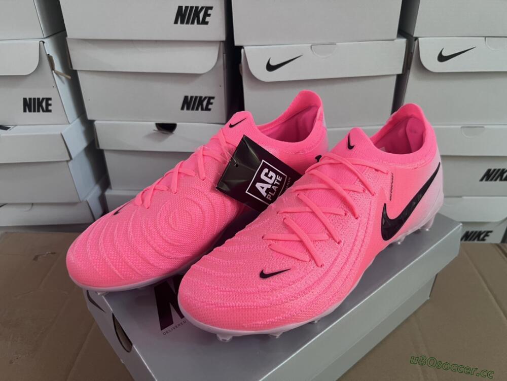 Men's Nike Phantom Luna Elite AG Artificial Grass Low-Tops Football Boots - Pink/Black/White