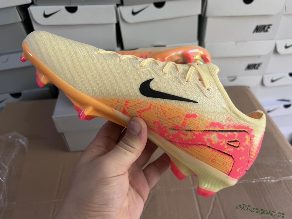 Men's Nike Air Zoom Mercurial Vapor 16 Elite FG Firm Ground Low-Tops Football Boots - Yellow/Black/Pink