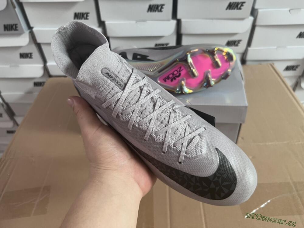 Unisex Nike Air Zoom Mercurial Superfly 9 Elite FG Firm Ground High-Tops Football Boots - Purple/Black/Gold