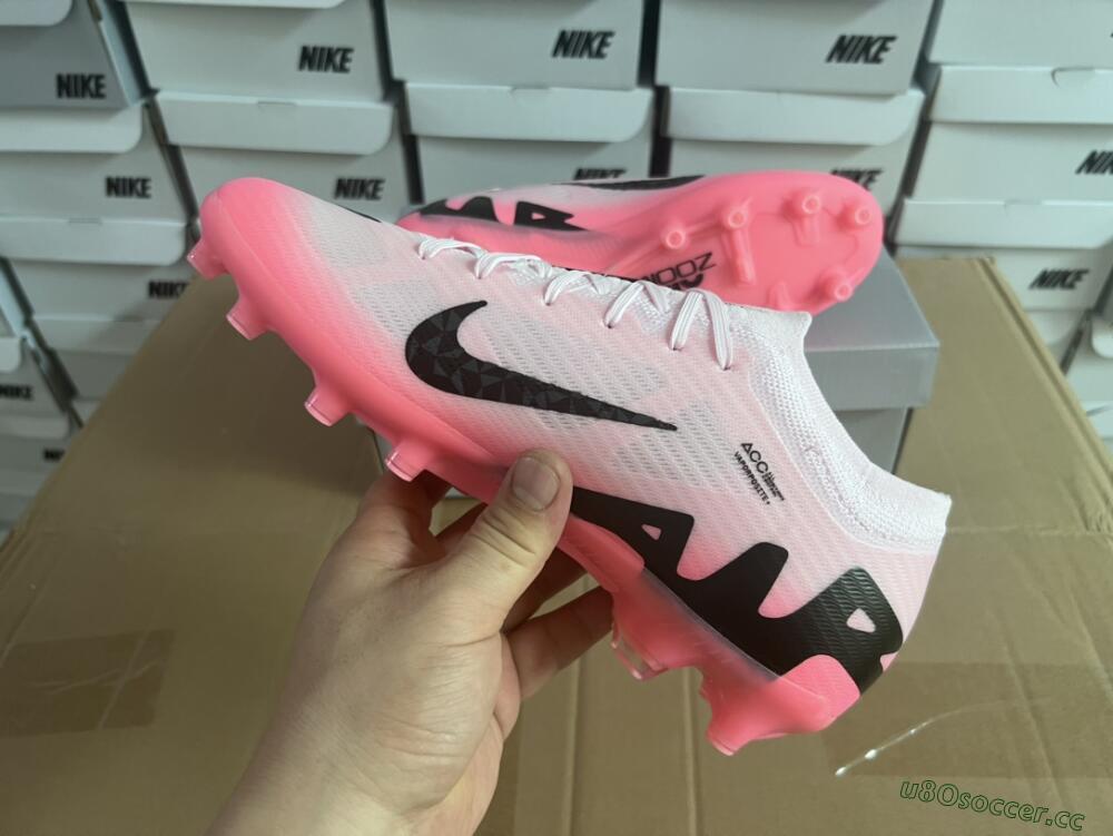 Men's Nike Air Zoom Mercurial Vapor 15 Elite FG Artificial Grass Low-Tops Football Boots - Pink/Black
