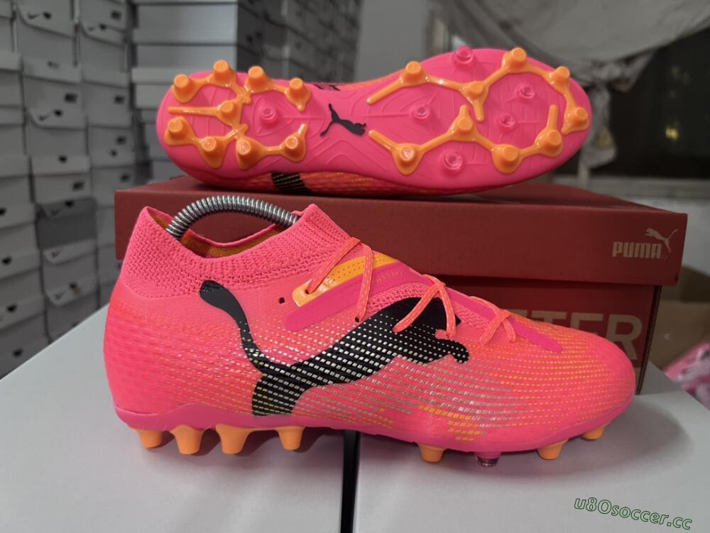 Men's Puma Future Ultimate MG Multi Ground Low-Tops Football Boots - Red/Black/Orange
