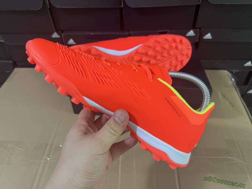 Men's Adidas Predator 24 Elite TF Artificial Turf Low-Tops Football Shoes - Red/Black/White