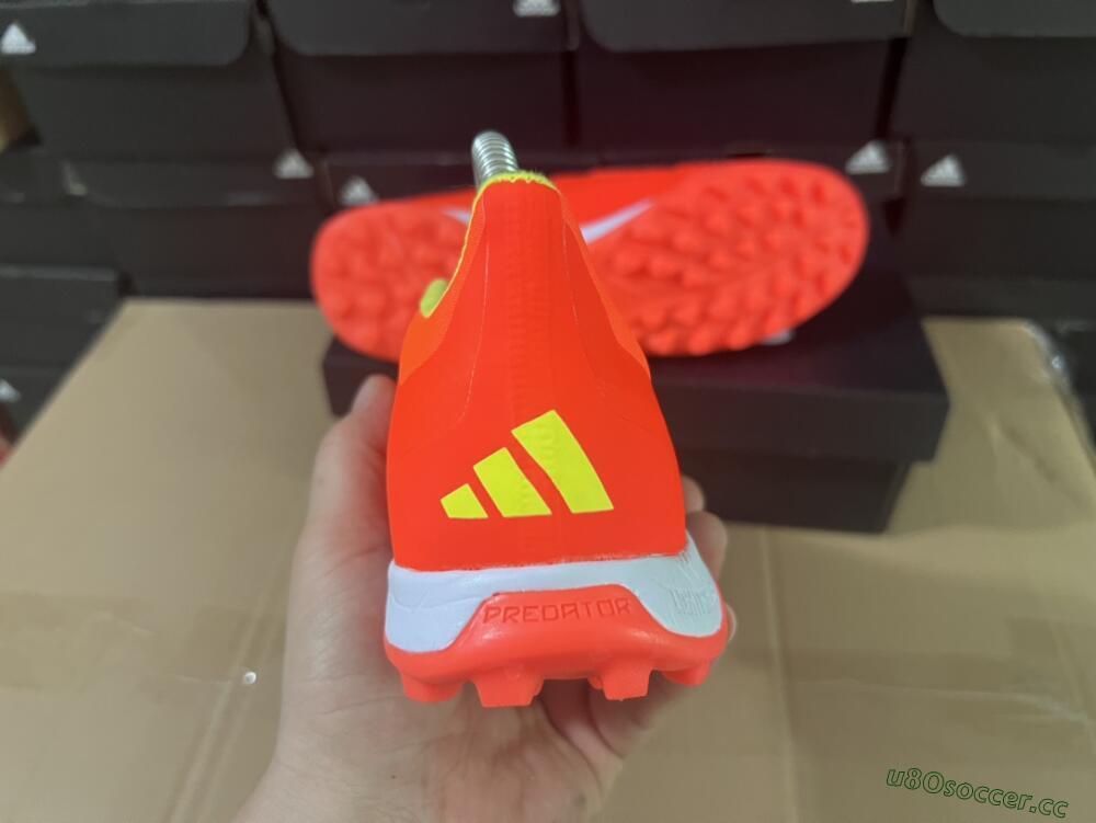 Men's Adidas Predator 24 Elite TF Artificial Turf Low-Tops Football Shoes - Red/Black/White
