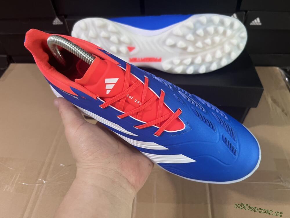 Unisex Adidas Predator 24 Elite TF Artificial Turf Low-Tops Football Shoes - Blue/Red/White