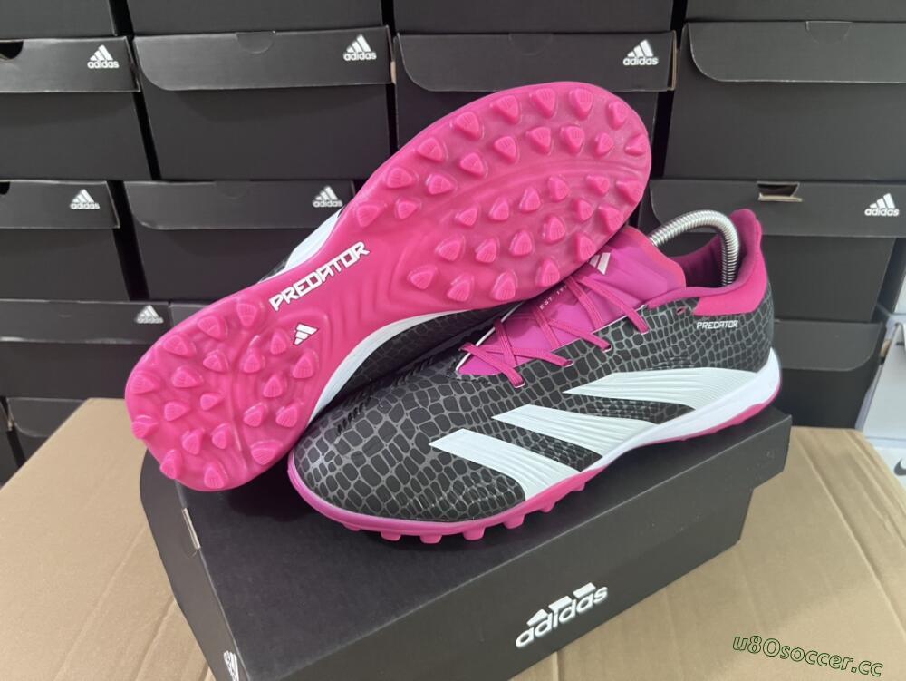 Unisex Adidas Predator 24 Elite TF Artificial Turf Low-Tops Football Shoes - Black/Red/White