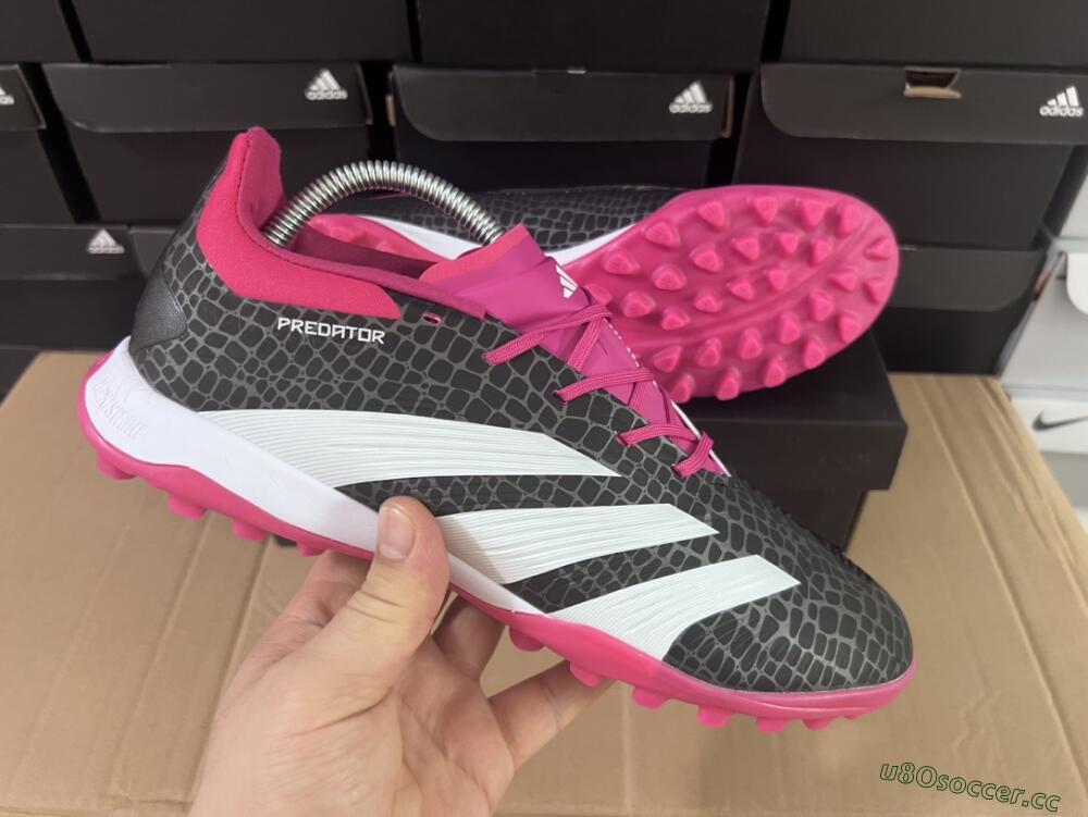 Unisex Adidas Predator 24 Elite TF Artificial Turf Low-Tops Football Shoes - Black/Red/White