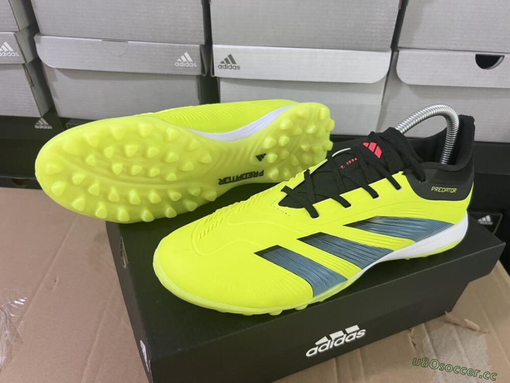Men's Adidas Predator Accuracy Elite TF Artificial Turf Low-Tops Football Shoes - Yellow/Black/Silver