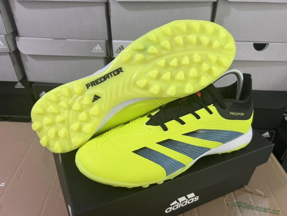 Men's Adidas Predator Accuracy Elite TF Artificial Turf Low-Tops Football Shoes - Yellow/Black/Silver