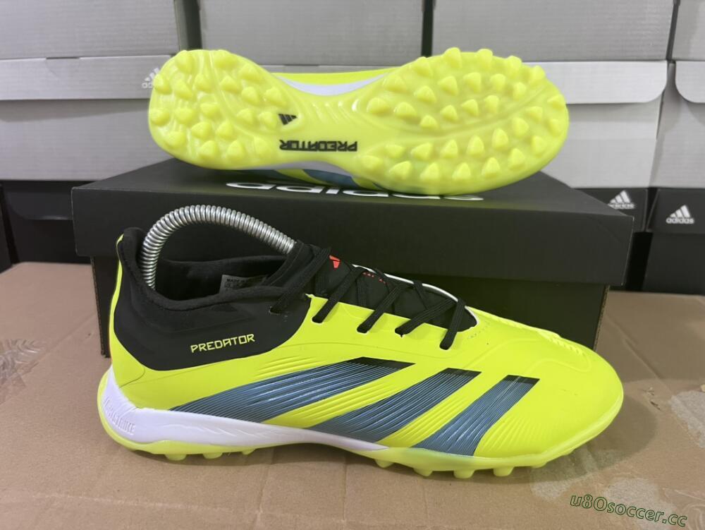 Men's Adidas Predator Accuracy Elite TF Artificial Turf Low-Tops Football Shoes - Yellow/Black/Silver