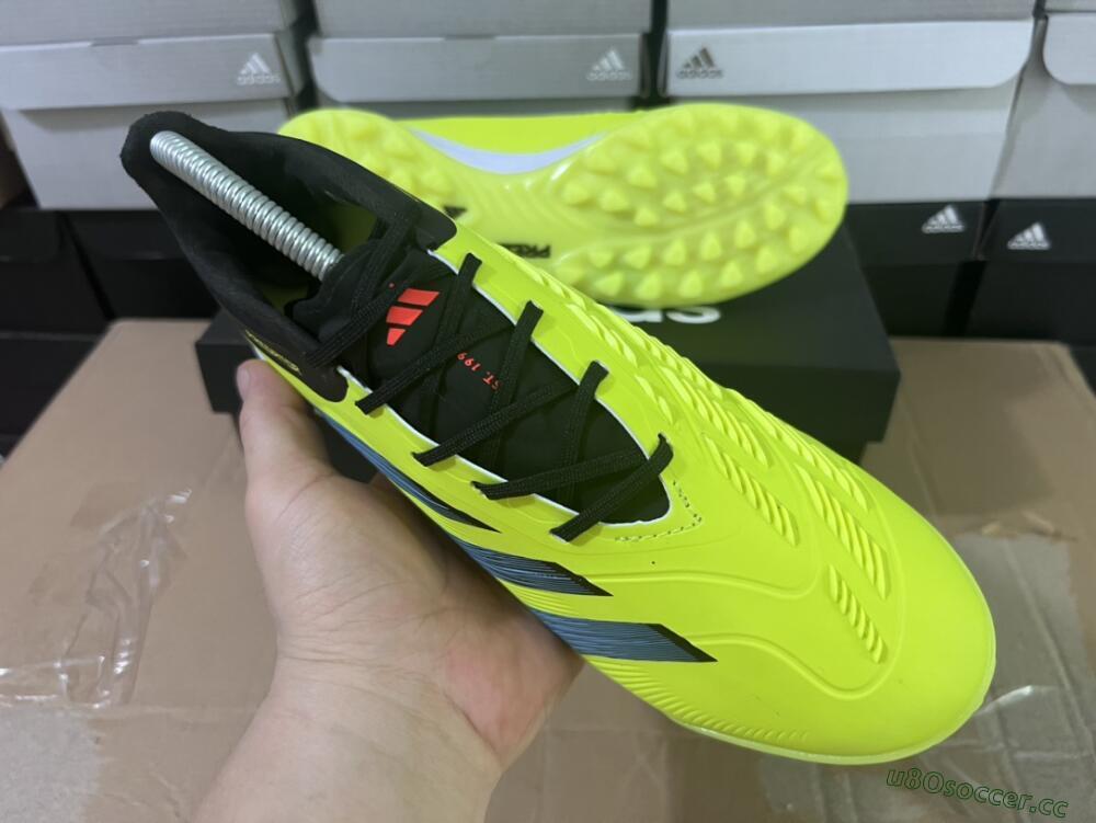 Men's Adidas Predator Accuracy Elite TF Artificial Turf Low-Tops Football Shoes - Yellow/Black/Silver