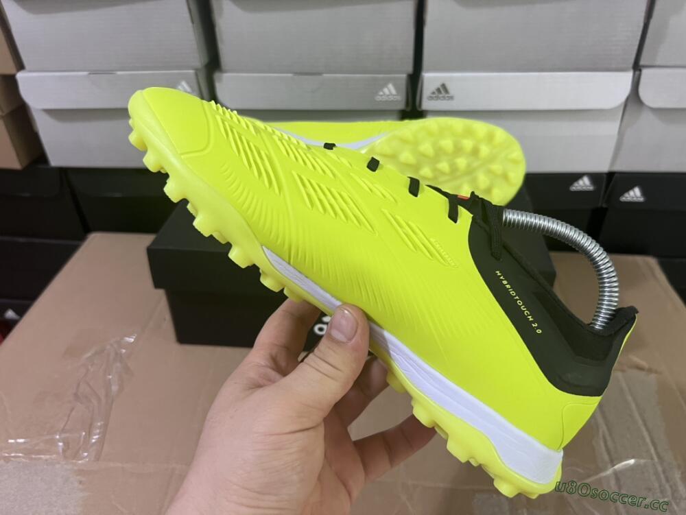 Men's Adidas Predator Accuracy Elite TF Artificial Turf Low-Tops Football Shoes - Yellow/Black/Silver