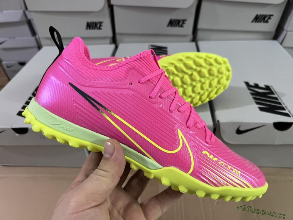 Unisex Nike Air Zoom Mercurial Vapor 15 Pro TF Artificial Turf Low-Tops Football Shoes - Pink/Yellow/Green/Black