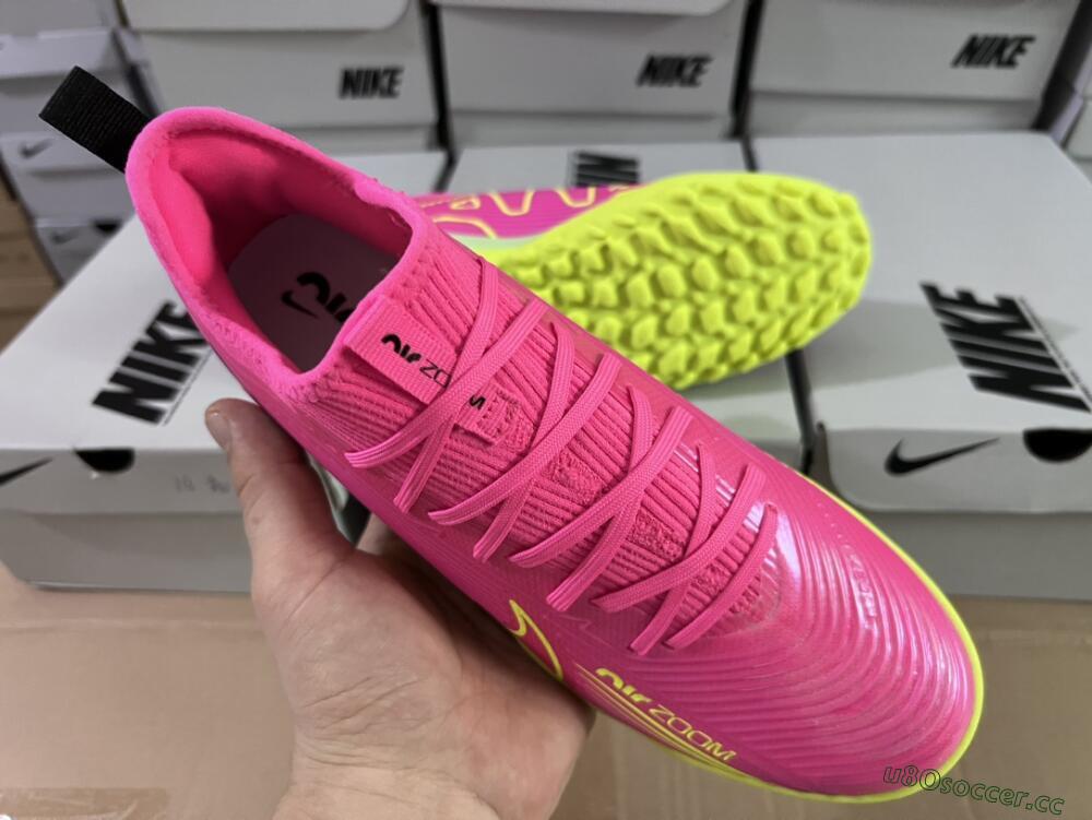 Unisex Nike Air Zoom Mercurial Vapor 15 Pro TF Artificial Turf Low-Tops Football Shoes - Pink/Yellow/Green/Black