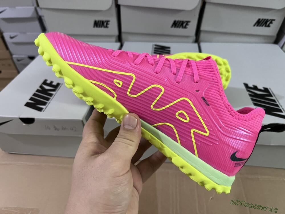 Unisex Nike Air Zoom Mercurial Vapor 15 Pro TF Artificial Turf Low-Tops Football Shoes - Pink/Yellow/Green/Black