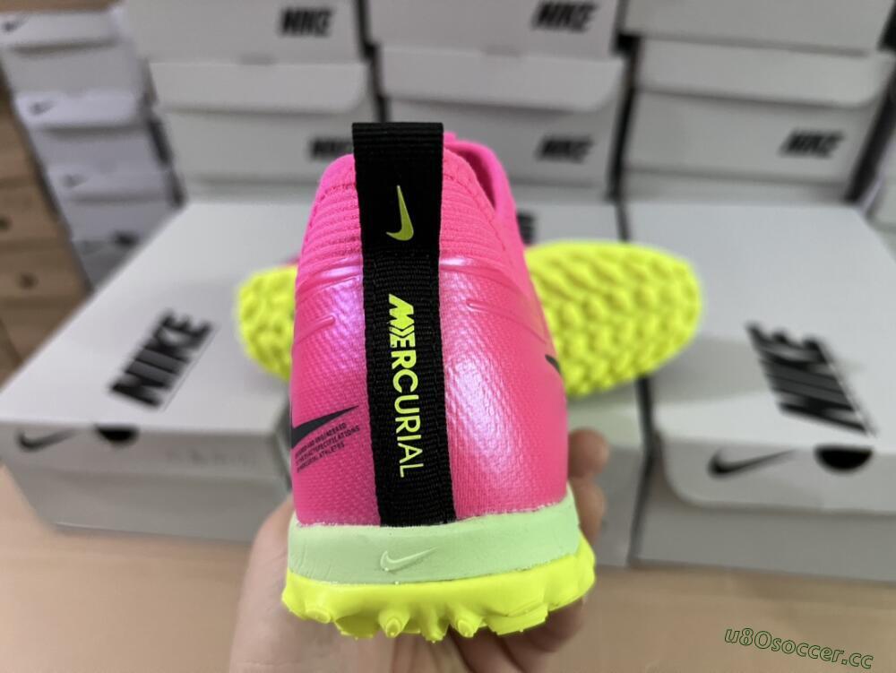 Unisex Nike Air Zoom Mercurial Vapor 15 Pro TF Artificial Turf Low-Tops Football Shoes - Pink/Yellow/Green/Black