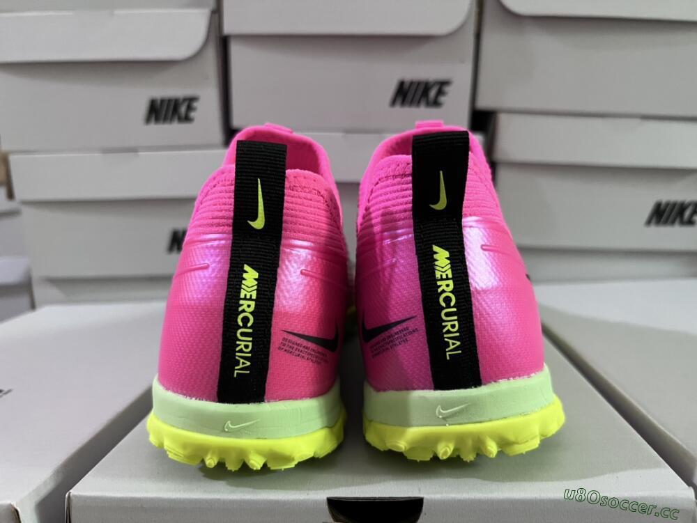 Unisex Nike Air Zoom Mercurial Vapor 15 Pro TF Artificial Turf Low-Tops Football Shoes - Pink/Yellow/Green/Black