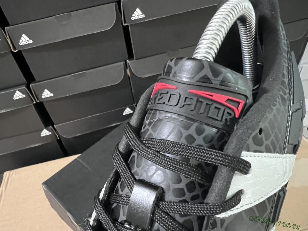 Men's Adidas Predator Accelerator 94 FG Firm Ground Low-Tops Football Boots - Black/White/Red