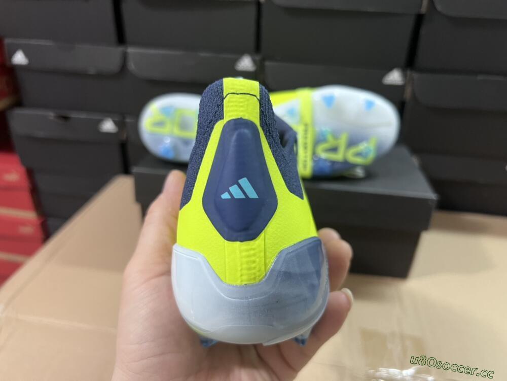 Unisex Adidas Predator Elite Foldover Tongue FG Firm Ground Low-Tops Football Boots - Yellow/Blue/Jade