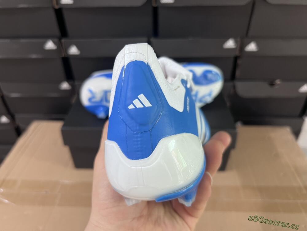 Men's Adidas Predator Elite Foldover Tongue FG Firm Ground Low-Tops Football Boots - Blue/white/Beige