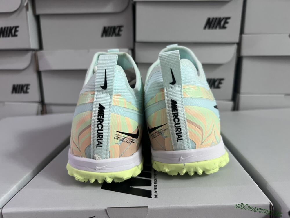 Unisex Nike Air Zoom Mercurial Vapor 15 Pro TF Artificial Turf Low-Tops Football Shoes - Jade/Yellow/Black
