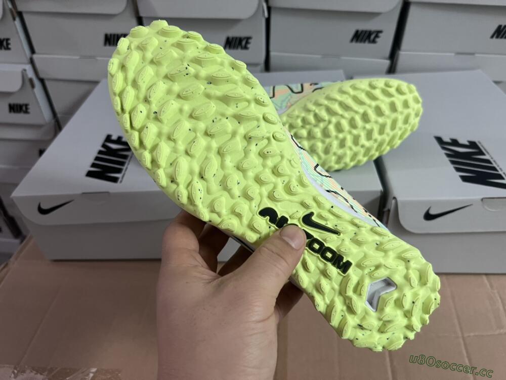 Unisex Nike Air Zoom Mercurial Vapor 15 Pro TF Artificial Turf Low-Tops Football Shoes - Jade/Yellow/Black