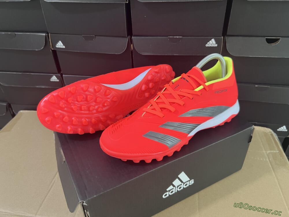Men's Adidas Predator Elite TF Artificial Turf Low-Tops Football Shoes - Red/Black/White