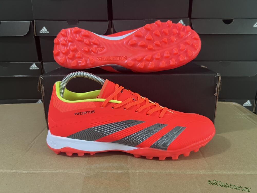 Men's Adidas Predator Elite TF Artificial Turf Low-Tops Football Shoes - Red/Black/White