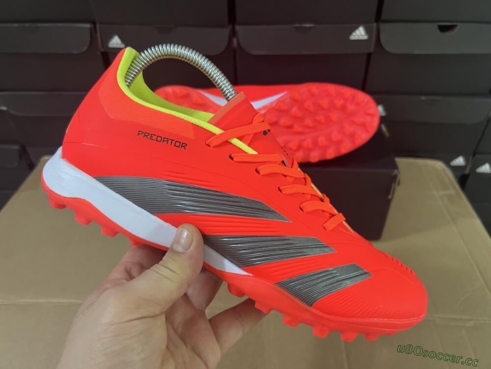 Men's Adidas Predator Elite TF Artificial Turf Low-Tops Football Shoes - Red/Black/White