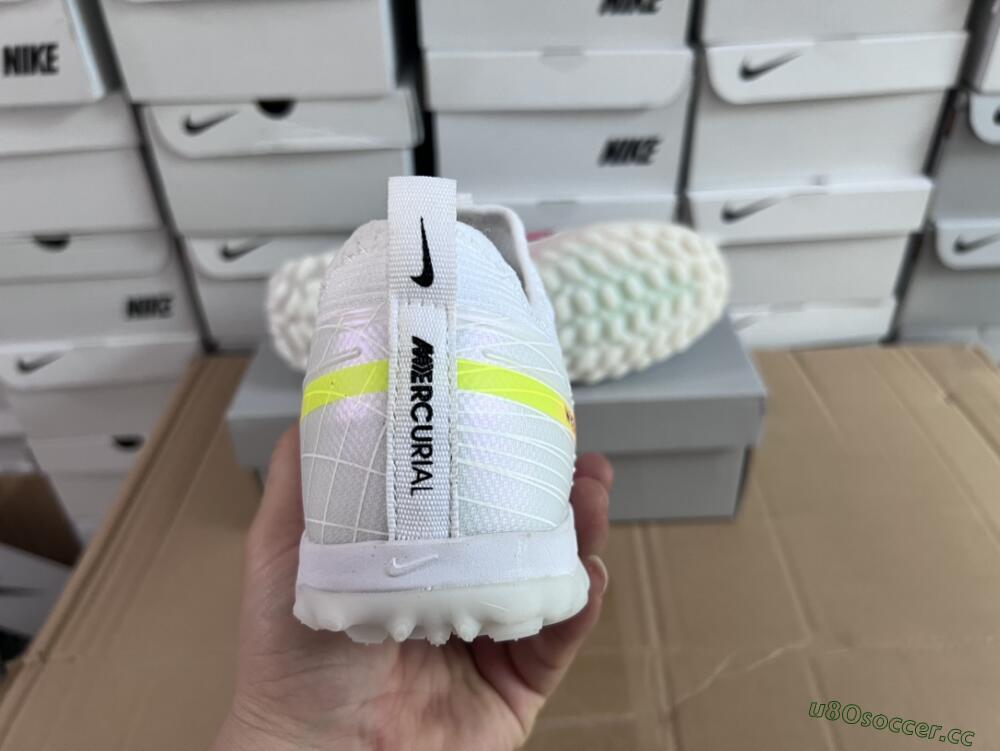 Men's Nike Air Zoom Mercurial Vapor 15 Elite TF Artificial Turf Low-Tops Football Shoes - White/Black/Pink