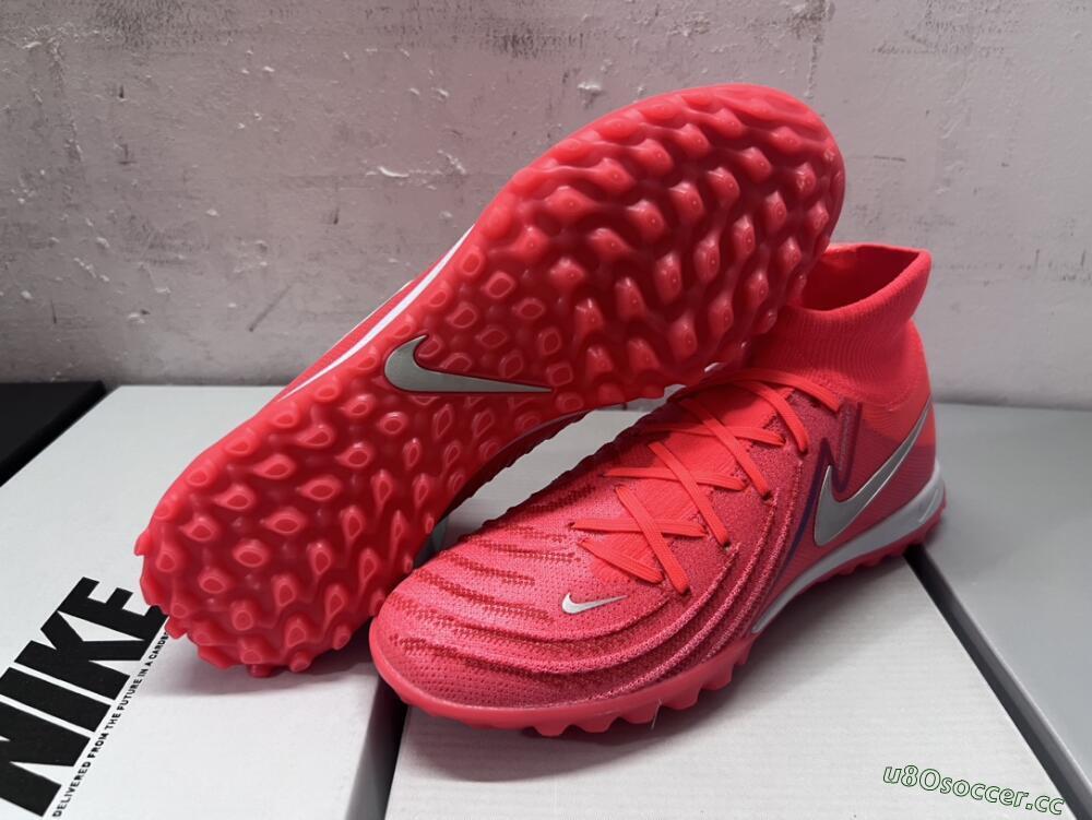 Men's Nike Phantom Luna 2 Elite TF Artificial Turf High-Tops Football Shoes - Red/Black/Blue/White