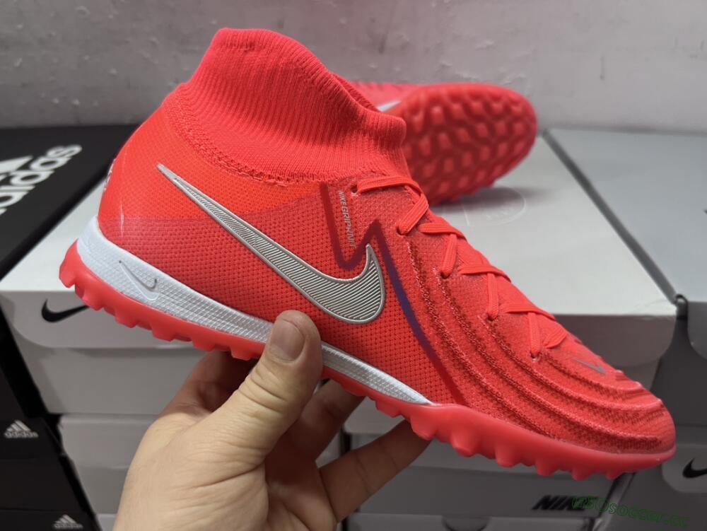 Men's Nike Phantom Luna 2 Elite TF Artificial Turf High-Tops Football Shoes - Red/Black/Blue/White